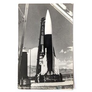 V2 Rocket White Sands Proving Ground Space Program Ruidoso Vintage RPPC Postcard